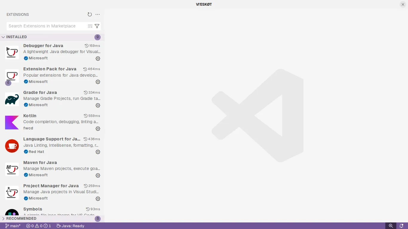 Daftar extension VS Code