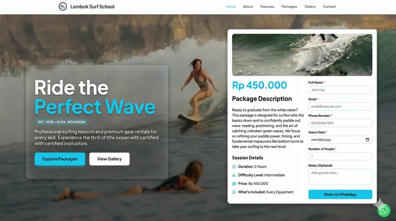 Surfing Web App